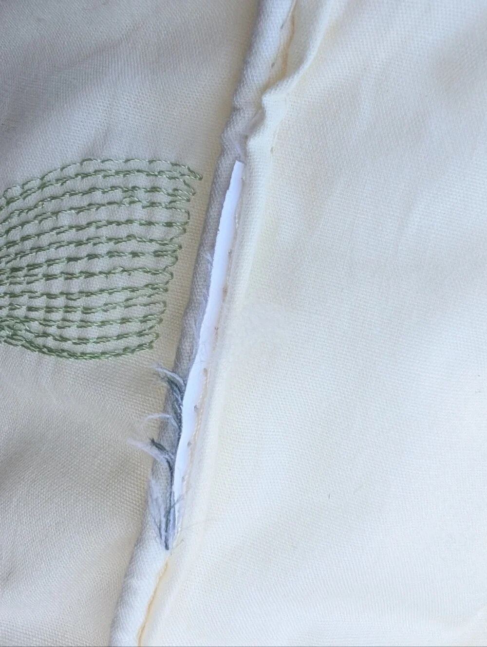 Laura Ashley Embroidered Green & Cream Accent Pillow - Natalie Print